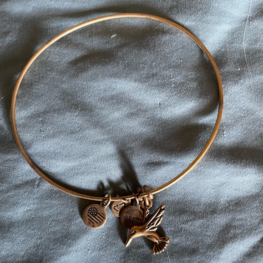 Alex & Ani gold hummingbird bracelet